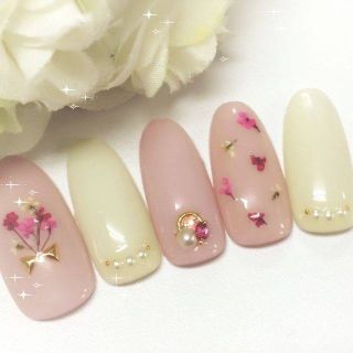 Hoa khô- hoa lụa- hoa 5 cánh làm Nail