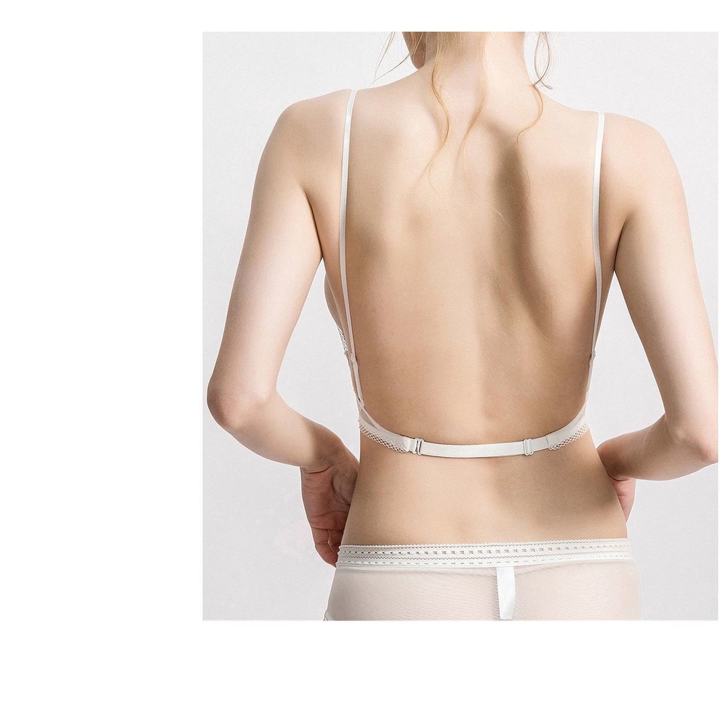 Áo Ngực Chữ U Hở Lưng Có Mút Đệm Ngực Chất Liệu Lụa Lạnh Mỏng Nhẹ Thời Trang Quyến Rũ Cho Nữ