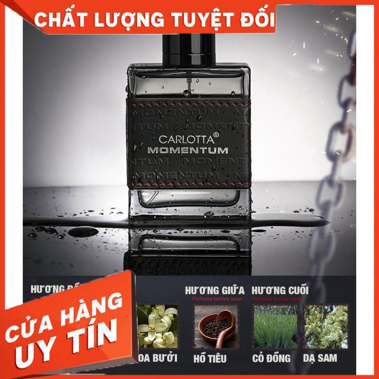 HÀNG CAO CẤP Nước hoa nam cao cấp Cologne CARLOTTA MOMENTUM thươ ng hiệu Ý, mùi hương duy trì lên đến 8h, giúp bạn luô