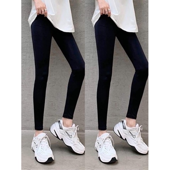 Quần legging nữ AMIHOUSE dáng dài cạp cao vải thun cao cấp co giãn tốt dáng ôm