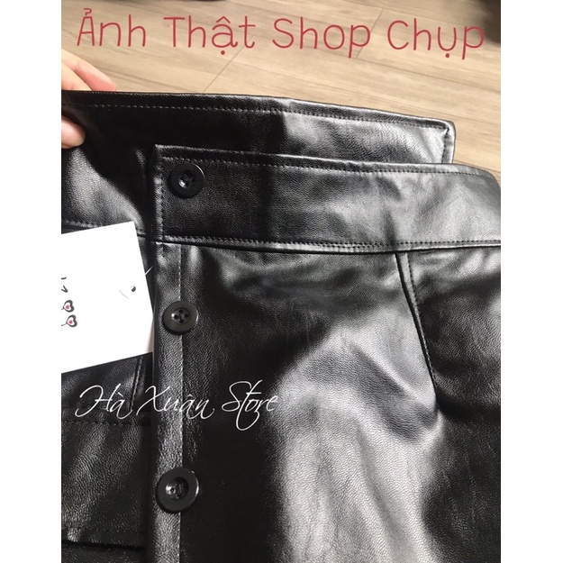 Chân Váy Da ❤️ Quần Da Giả Váy Vạt Chéo Phong Cách Hàn Quốc❤️