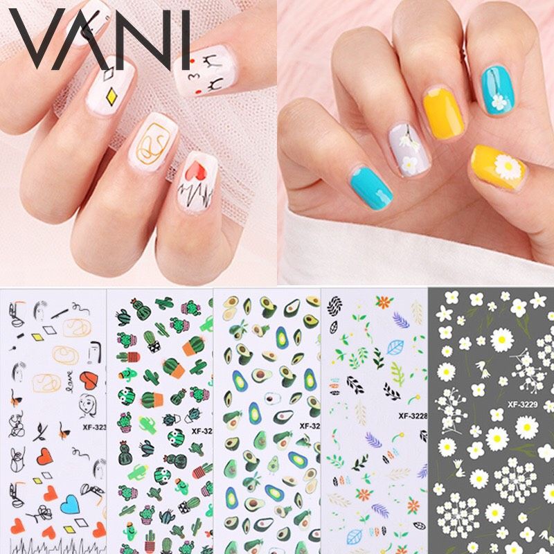 STICKER NAIL DÁN MÓNG TAY HÌNH TRÁI CÂY VÀ HOA DỄ THƯƠNG - VANI STORE [KIRA0038]