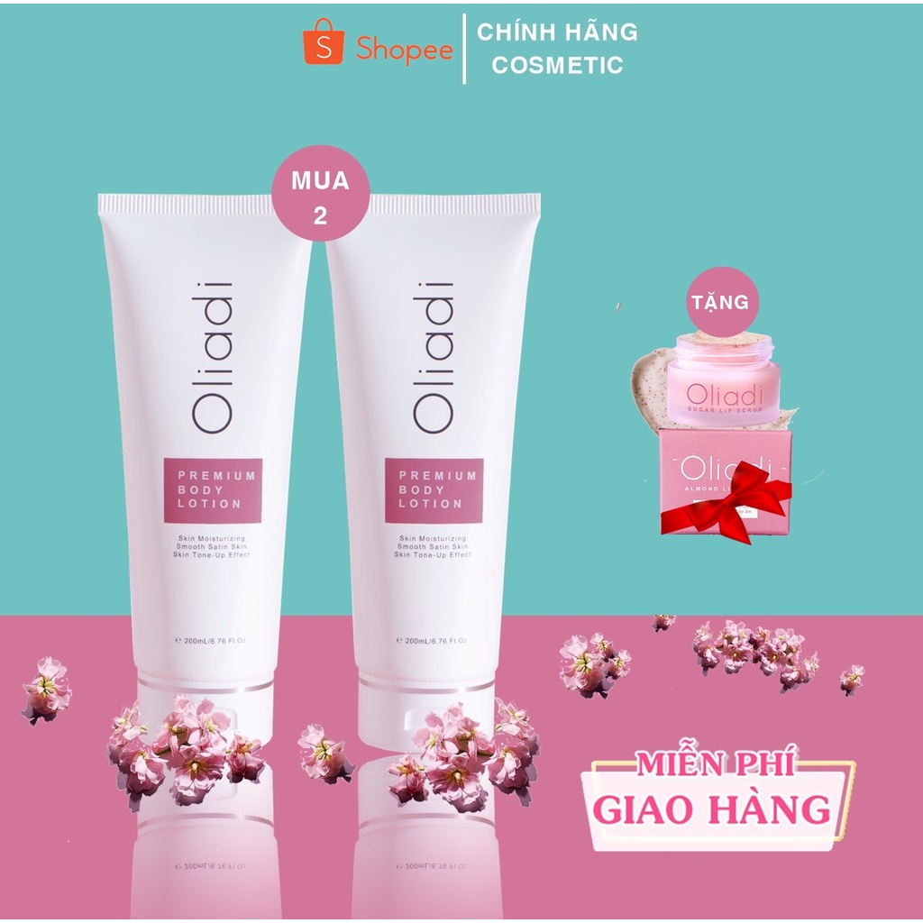 [MUA 2 TẶNG 1] COMBO 2 TUÝP Kem Body Oliadi Dưỡng Trắng Toàn Thân Với Công Nghệ Hạt Nano Phân Tử 200ml Chính Hãng