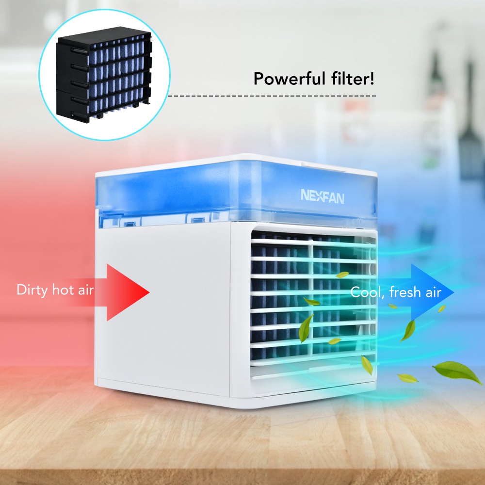 Youpin Quạt Điều Hòa Mini USB Quạt Hơi Nước Mini Có Khay Chứa Đá Làm Mát Cực Nhanh Có Đèn LED