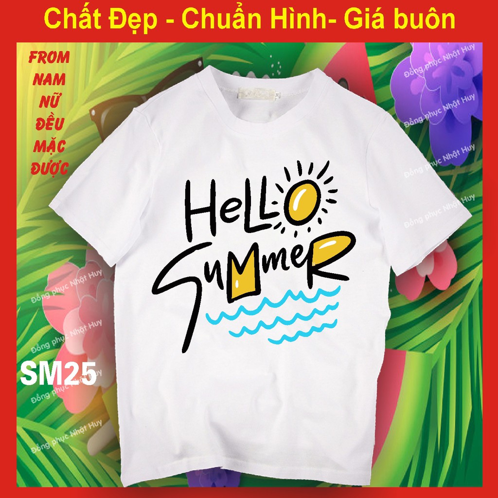 áo đi biển SM24 đủ size,du lịch,chơi,nhóm hello summer, ĐỒNG PHỤC