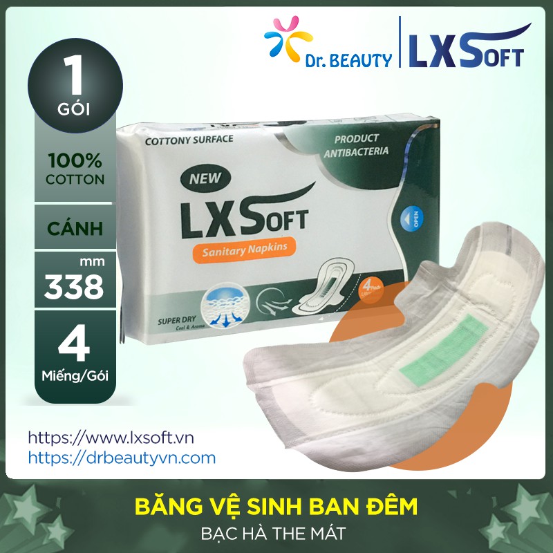 Băng Vệ Sinh LXSOft 👰 Ban Ngày, Hàng Ngày, Ban Đêm👰 Bạc hà the mát.
