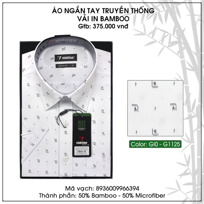 Áo Sơ Mi Ngắn Tay Bamboo Vạt Ngang Vĩnh Tiến 375 | BigBuy360 - bigbuy360.vn