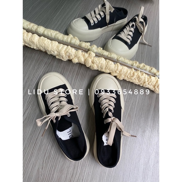 GIÀY BATA ĐẾ BÁNH MÌ CANVAS THIẾT KẾ 2 IN 1 ULZZANG