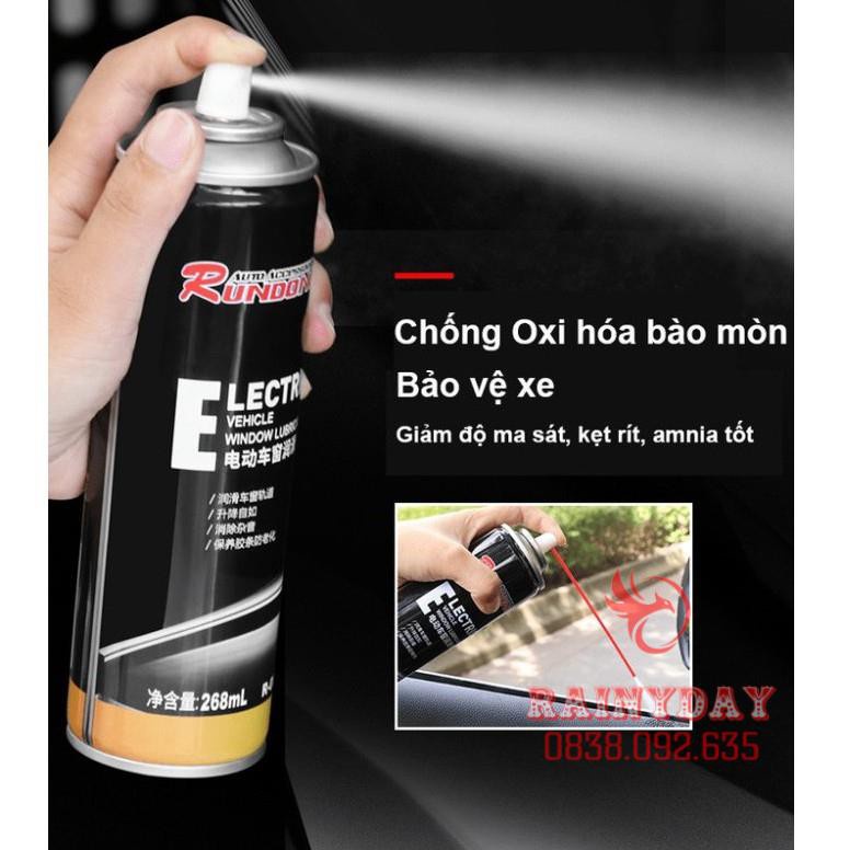 Chai dung dịch xịt bảo dưỡng bôi trơn gioăng ron cao su cửa kính xe hơi ô tô làm mới chống kẹt