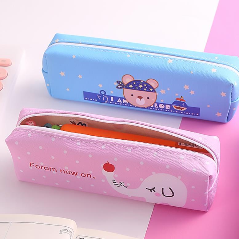 Túi bút in họa tiết hoạt hình đáng yêu cho học sinh