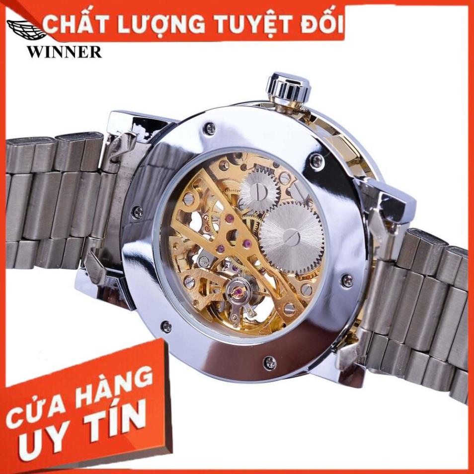 FreeShip Đồng Hồ Cơ Nam AUTOMATIC Chính Hãng WINNER Dây Thép Cao Cấp Đẹp Giá Rẻ Kiểu Dáng Thời Trang Sang Trọng