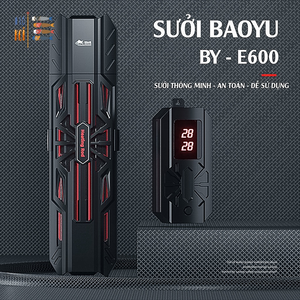 Sưởi BaoYu BY E 600 _ Model 2022 cho bể cá cảnh, hồ cá