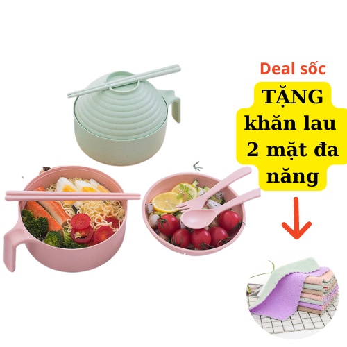 Hộp Đựng Cơm - Tô Ăn Mì Bằng Nhựa Lúa Mạch Dành Cho Văn Phòng - 5 Món Tiện Lợi Sử Dụng Lò Vi Sóng
