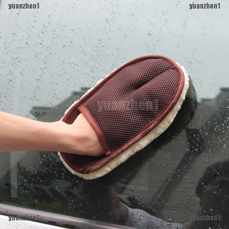 {YUANZHEN1} Găng Tay Rửa Xe Hơi Lông Cừu Siêu Mềm