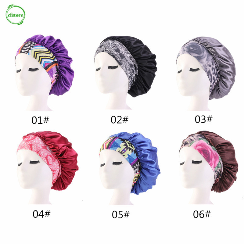 [Hàng mới về] Mũ trùm đầu chăm sóc tóc khi ngủ thiết kế co giãn thoải mái nhiều màu sắc