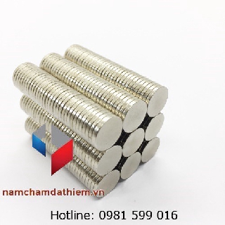 Nam châm viên tròn n35 d12x1.5 mm mạ nikel