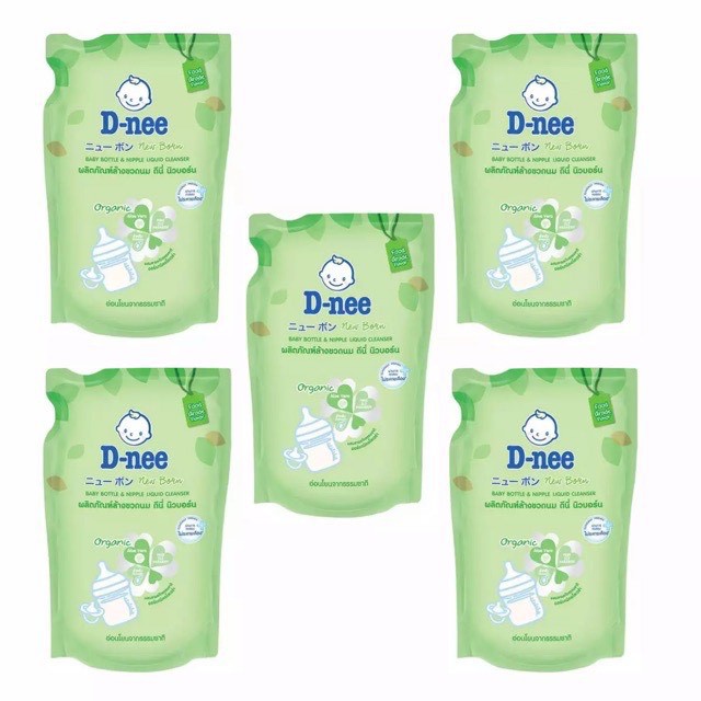 DATE mới - Nước Rửa Bình Sữa Dnee túi 600ml Chính Hãng Thái Lan Loại Oganic