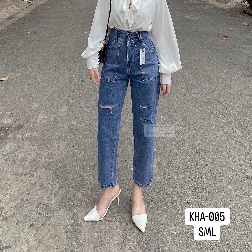 Quần Jean KHA005 Hack Dáng Đẹp By Ginny | HotTrend Thời Trang Nữ Dạo Phố Công Sở | GinHouseShop