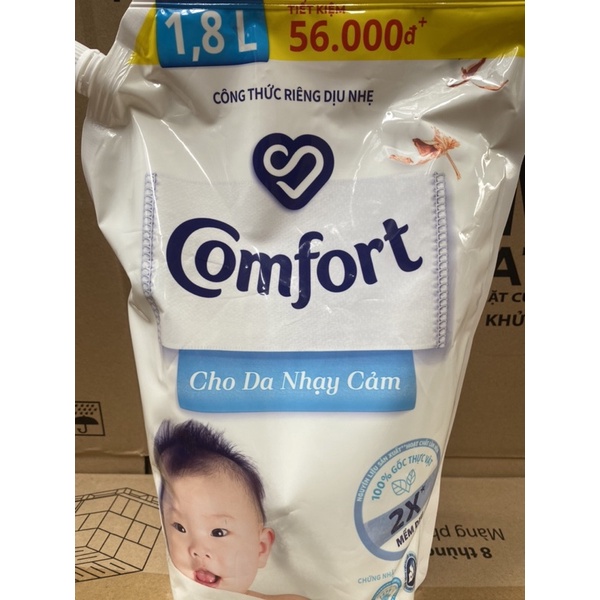 Nước xả vải Comfort Công thức Riêng Dịu nhẹ 1,8l (mầu trắng)