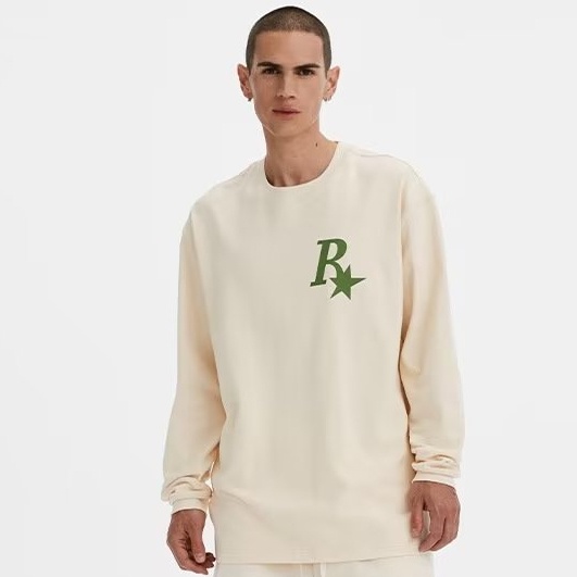 Áo Thun Tay Dài Cổ Tròn Dáng Rộng Phong Cách Retro Mỹ Thời Trang Xuân Thu Cho Nam Và Nữ