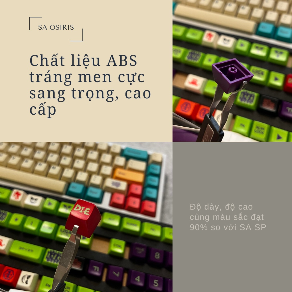 Bộ keycap SA Troubled Minds profile ABS nút bàn phím cơ - Kicap