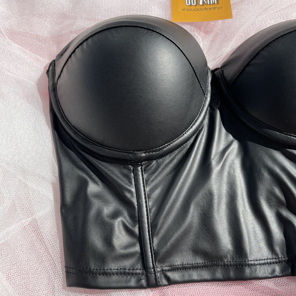 Áo corset da PU mút 2cm có gọng ôm trọn quả có thể mặc bỏ dây vai Cô Kim 7 | BigBuy360 - bigbuy360.vn