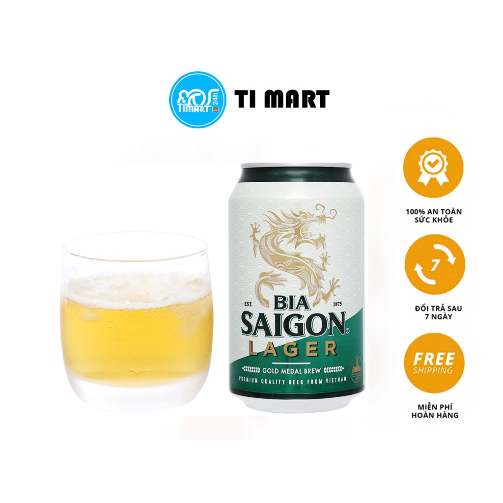Thùng 24 lon bia Sài Gòn Lager 330ml