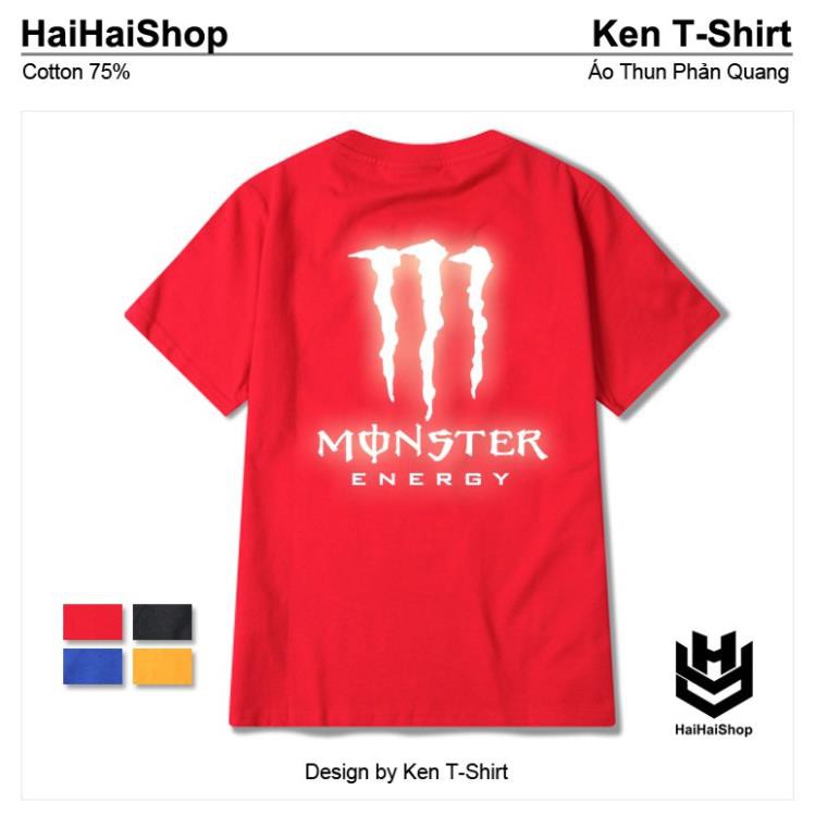 Áo Thun Phản Quang Monster Cotton 75%, Form rộng Unisex, nam nữ Đẹp Ken T-Shirt. 😘