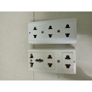 Ổ cắm điện 3 lổ không dây 2 chấu,3 chấu