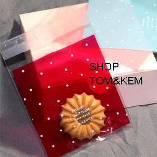 COMBO 50 TÚI ĐỰNG BÁNH COOKIE CHẤM BI