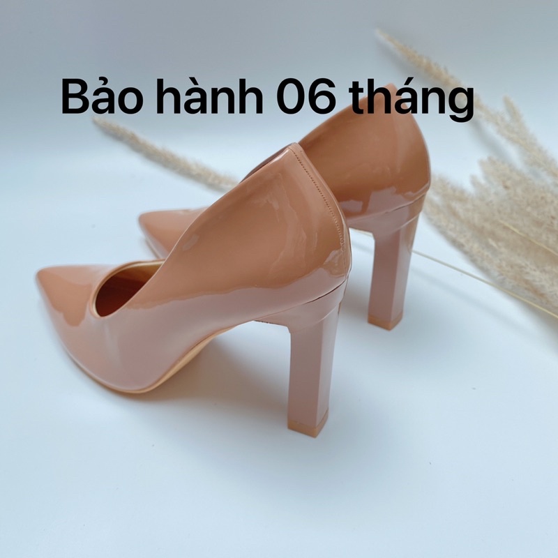 Giày cao gót công sở nữ gót vuông chắc chắn êm chân da mềm đẹp thời trang