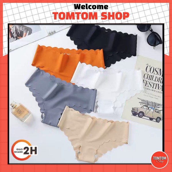 Quần lót nữ thun lạnh đúc su không đường may mặc trong váy dễ thương lượn sóng cao cấp QL09