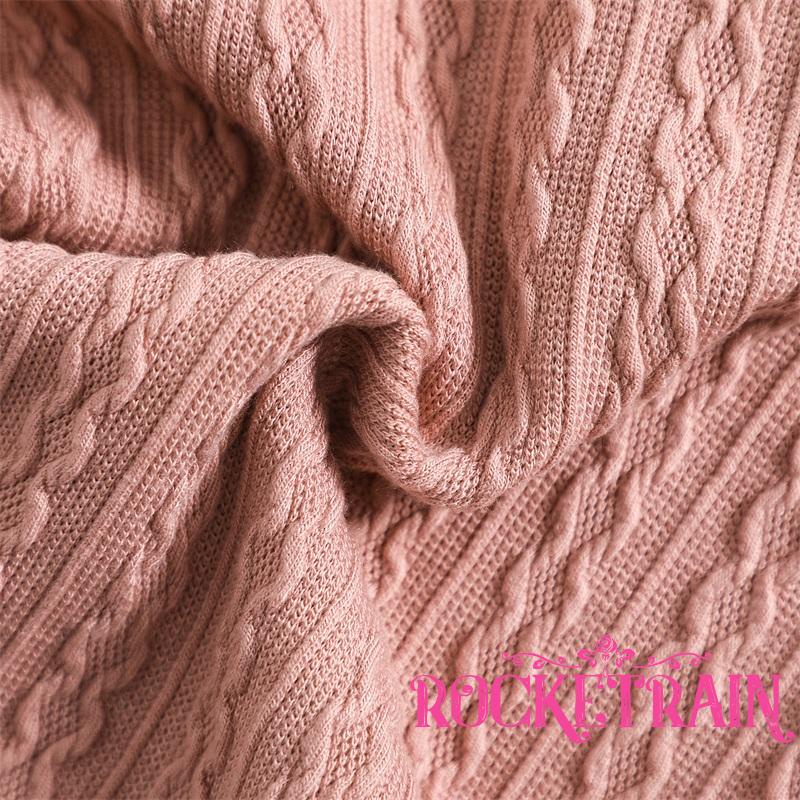 Set Đồ 3 Món Gồm Áo Liền Thân Tay Dài Cổ Tròn Đính Nơ Màu Sắc Trơn + Quần Dài + Băng Đô Cài Tóc Cho Bé Gái