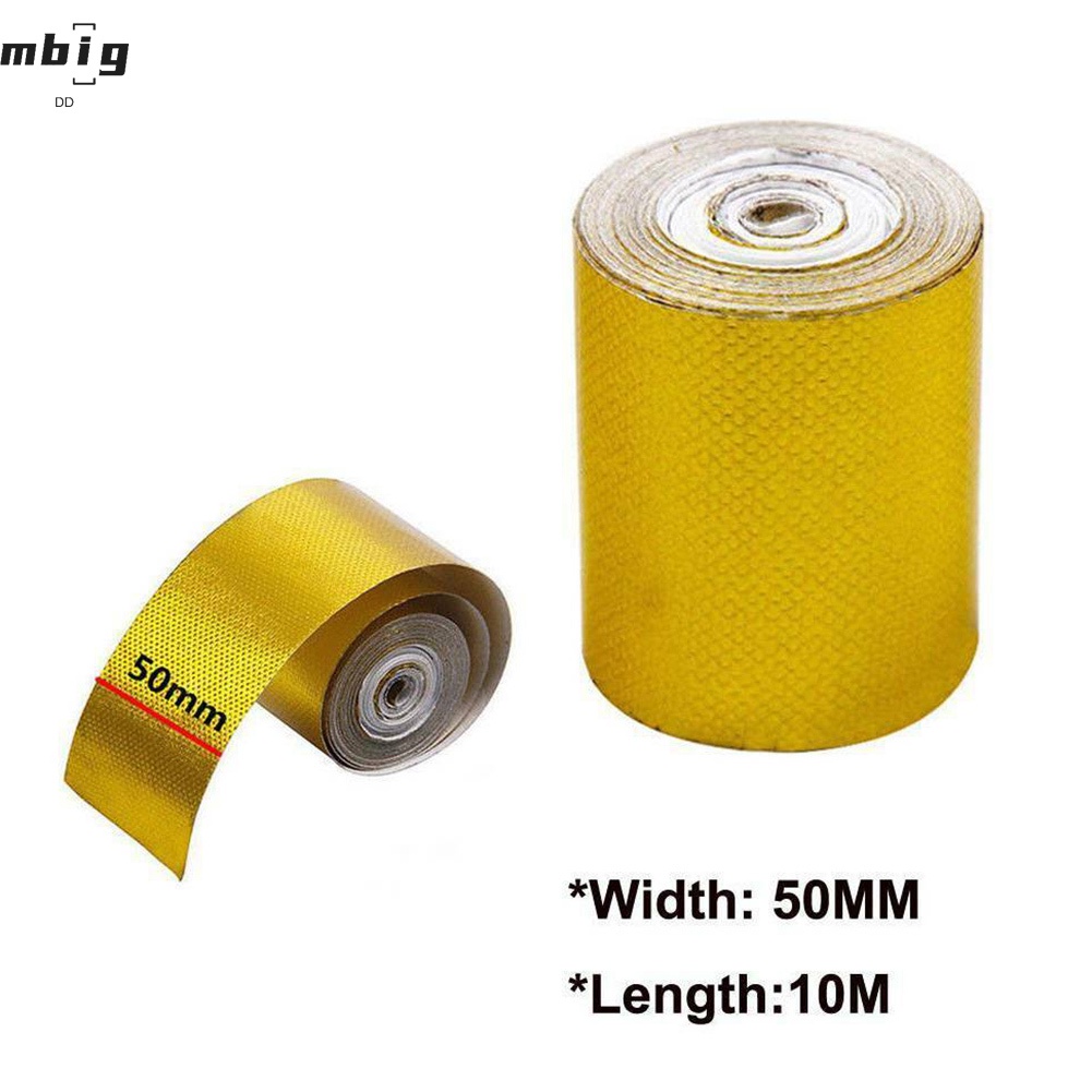 MG 50mmx10M Reflective High Temperature Gold Roll Adhesive Heat Shield Wrap Tape Packing Accessory