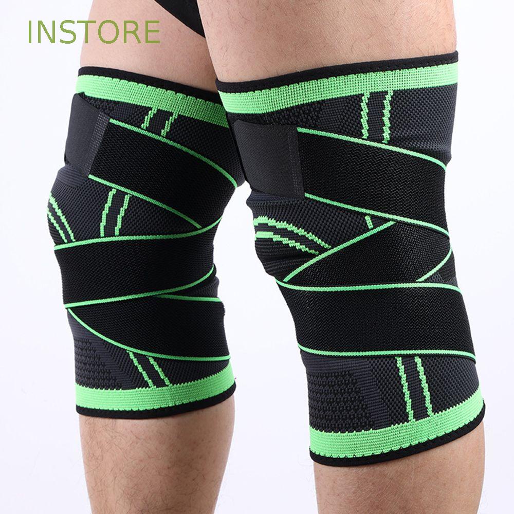 Đai Quấn Bảo Vệ Đầu Gối Co Giãn Chống Trượt Bằng Nylon Hỗ Trợ Chơi Thể Thao Cho Nam
