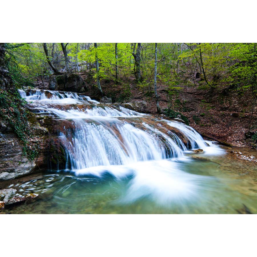 Tranh dán tường 3D cảnh thác nước hùng vỹ