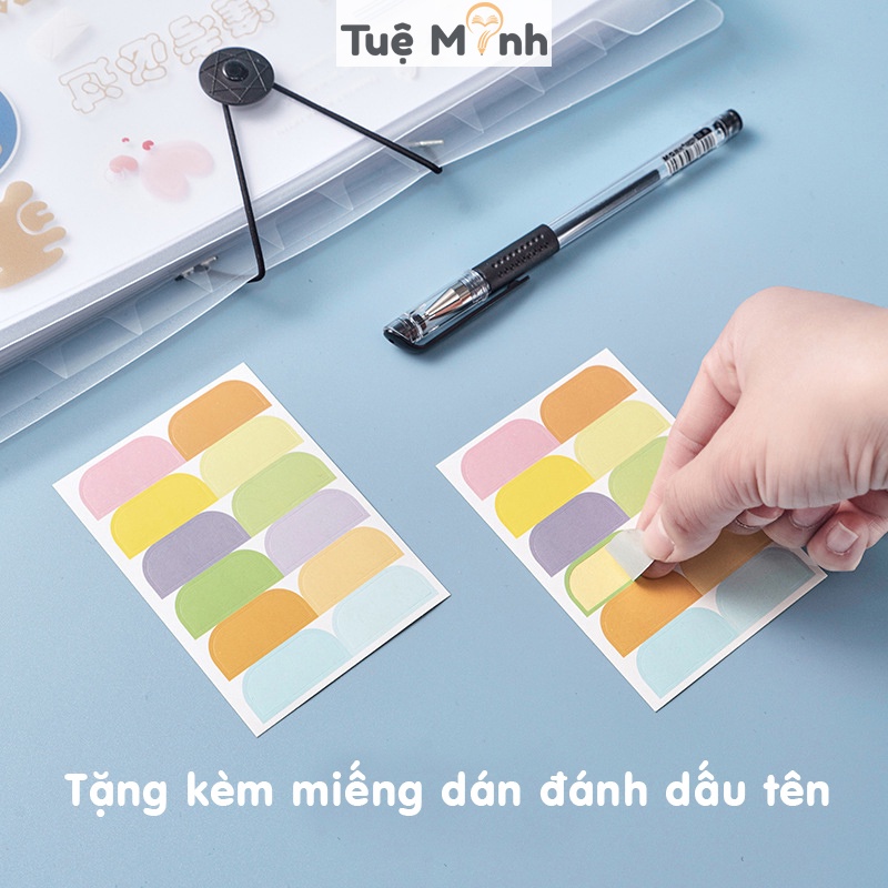 Cặp đựng tài liệu nhiều ngăn A4 K78 File đựng hồ sơ VPPTUEMINH, tài liệu trong suốt có dây khóa cài đẹp mắt