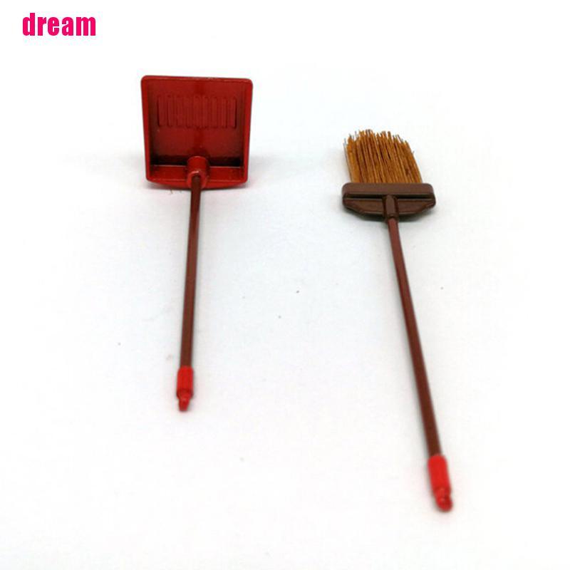 Bộ Cọ Và Đệm Rác Mini Tỉ Lệ 1: 12 Dành Cho Búp Bê