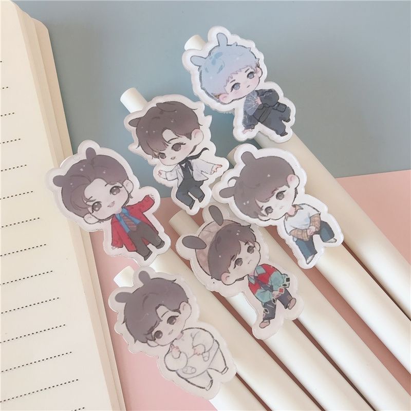 Bút Bi Hình Chibi Tiêu Chiến, Vương Nhất Bác, Hoa Thần Vũ Ngòi 0,5
