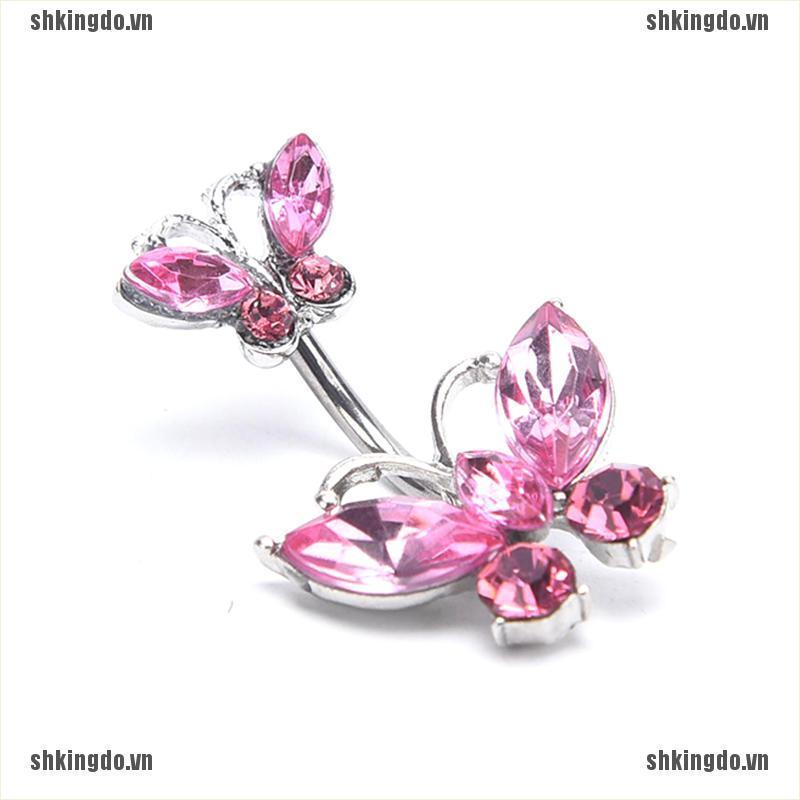 Khuyên Rốn Hình Bướm Đính Đá Xinh Xắn