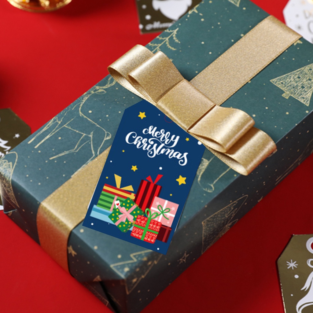 1 Bộ Thẻ Giấy Họa Tiết Giáng Sinh Màu Sắc Tươi Sáng Mượt Mà Bắt Mắt DIY Treo Trang Trí Nhà Cửa