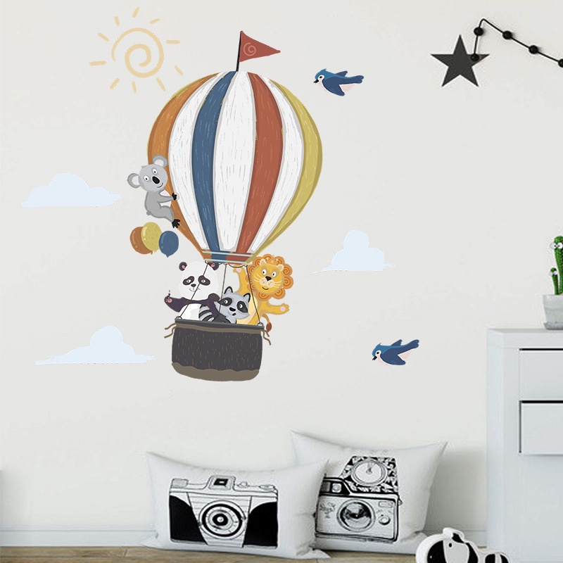 Miếng Dán Tường Trang Trí Hình Động Vật Hoạt Hình Dễ Thương