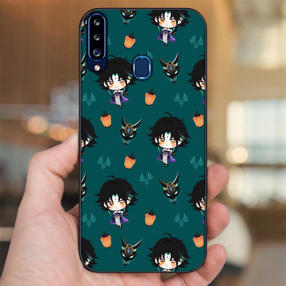 Ốp lưng Samsung A20S viền đen in hình Xiao Genshin Impact