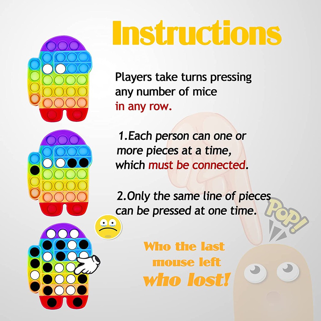 Đồ chơi giáo dục Pop Push / đồ chơi giải trí bảy sắc cầu vồng / nhiều hình dạng / đồ chơi bong bóng ngón tay / giải tỏa căng thẳng hiệu quả cho người lớn và trẻ em