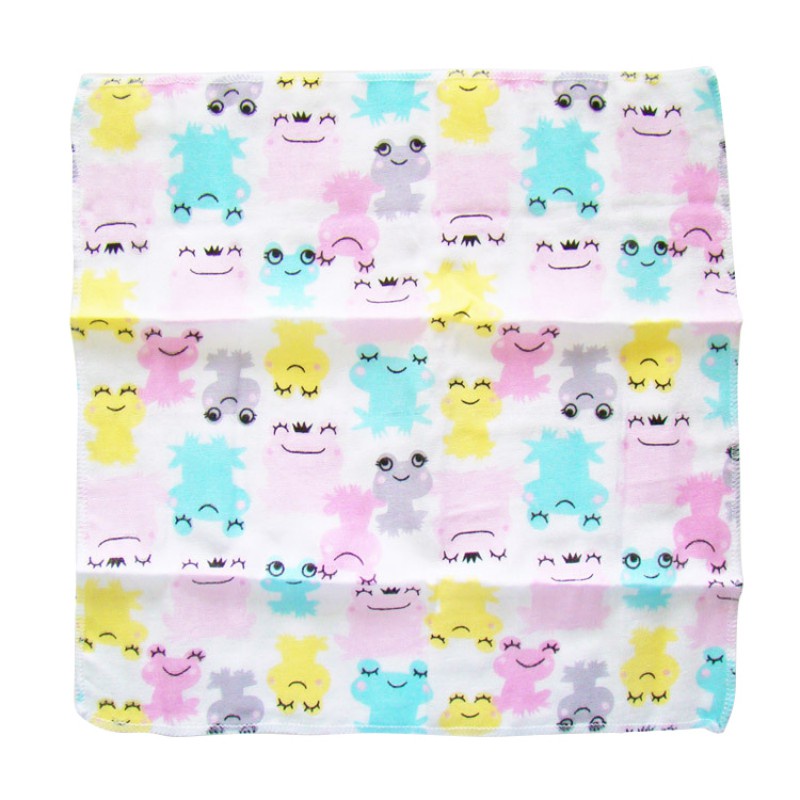 Set 8 khăn yếm cotton in họa tiết hoạt hình đáng yêu nhiều màu sắc cho bé