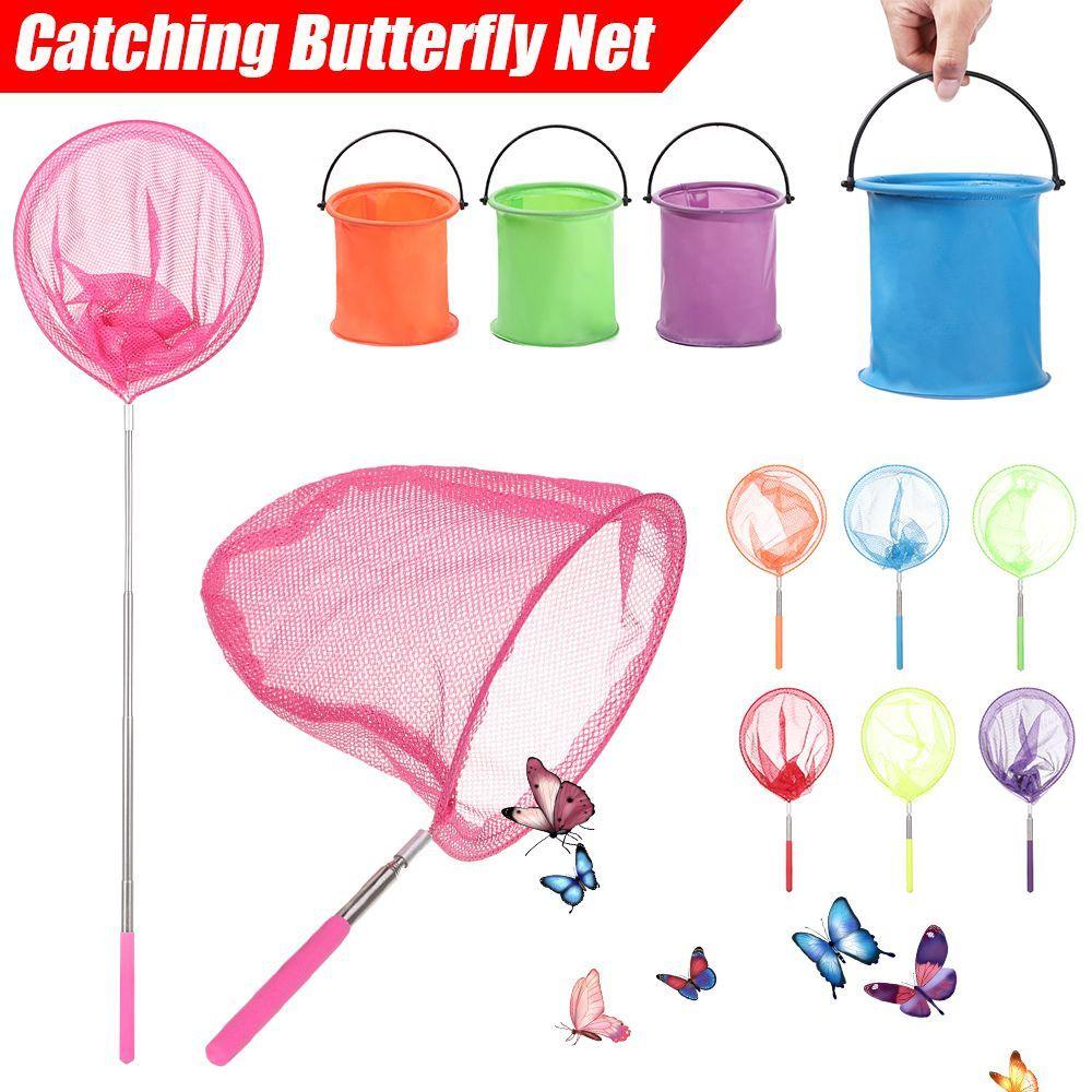 Vợt Lưới Bắt Côn Trùng Bằng Thép Không Gỉ Có Thể Mở Rộng Tiện Lợi Dành Cho Hoạt Động Ngoài Trời