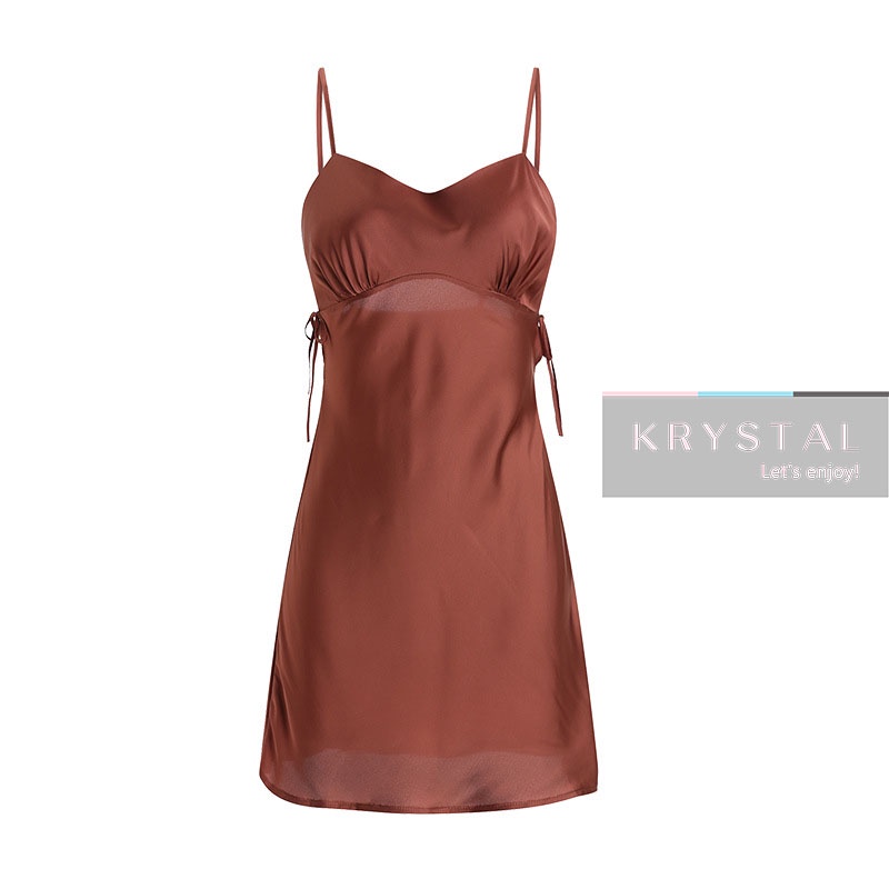 Váy lụa satin nhúng ngực KRYSTAL NKS006