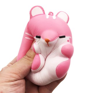 [CÓ HÀNG SẴN]Squishy - Chuột hamster hồng (10x8x7cm)