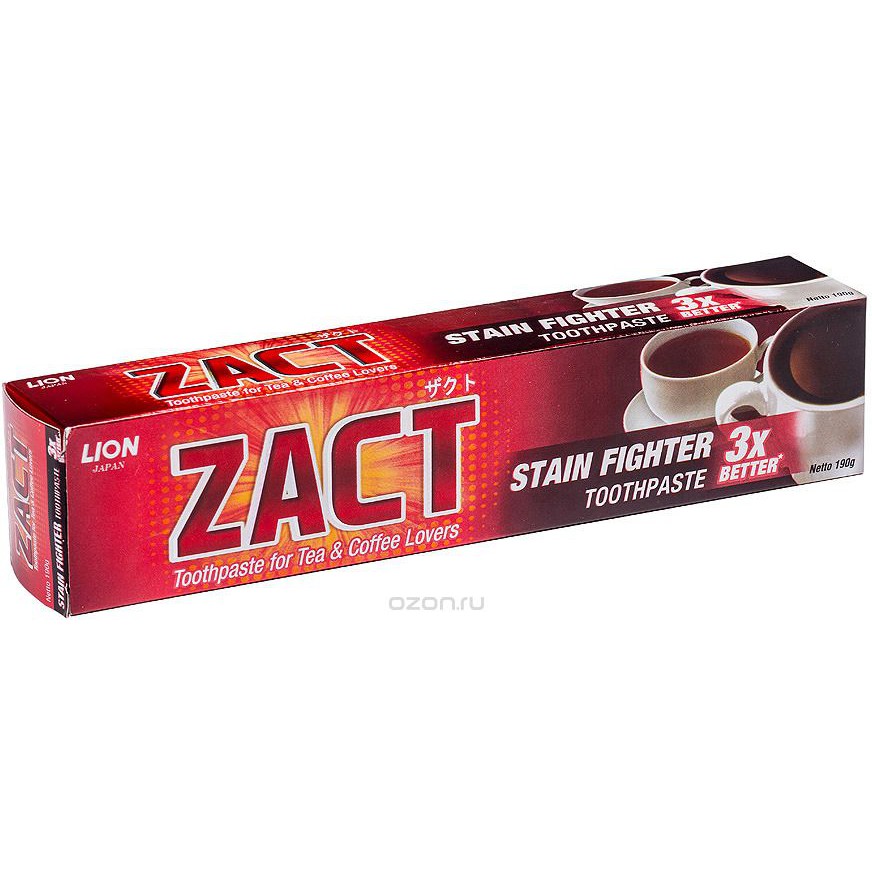 Kem Đánh Răng Tẩy Trắng Zact Stain Fighter Toothpaste - 190g