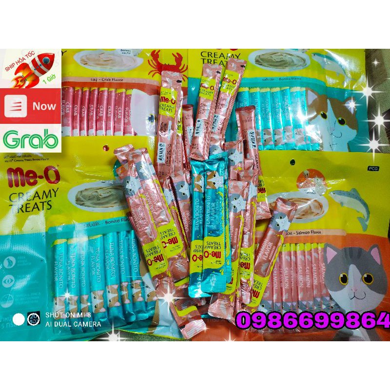 20 gói Súp thưởng cho mèo Me-O bịch 15g x 20 gói!!!